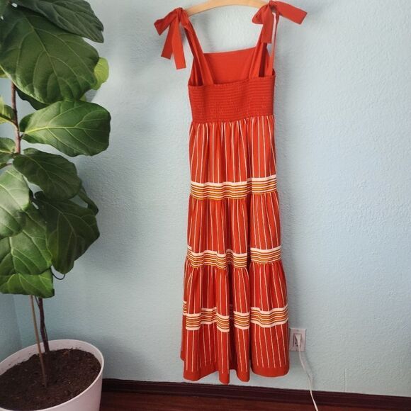 A loves A shoulder straps square neck smocking back top bohemian maxi dress - Picture 12 of 15